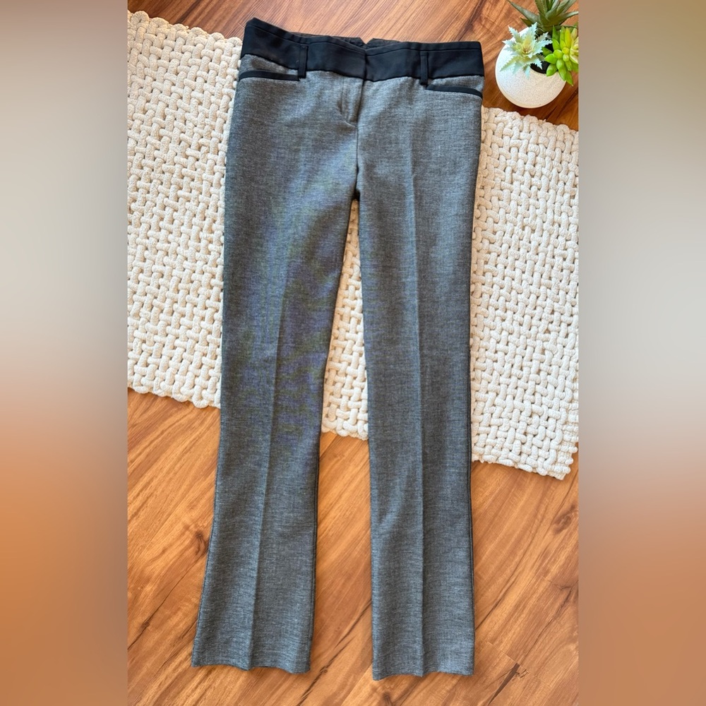Express | Two-Tone Columnist Dress Pants Black and Gray | 2 Short